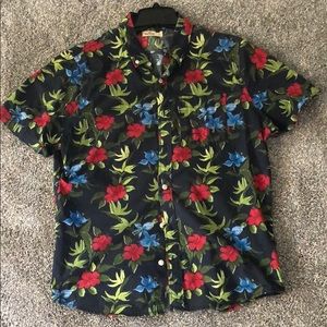 Hollister Floral Button-Up Shirt (L)